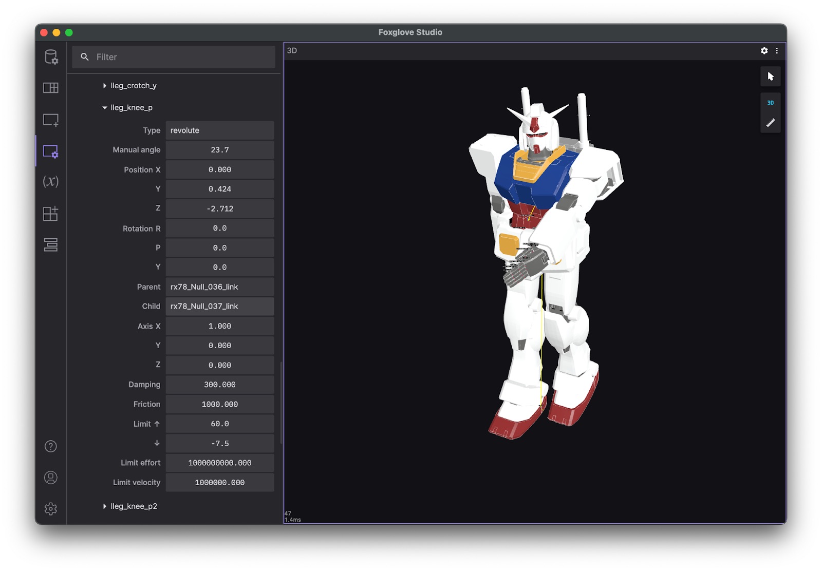 Adding URDFs to Foxglove Studio's 3D Panel