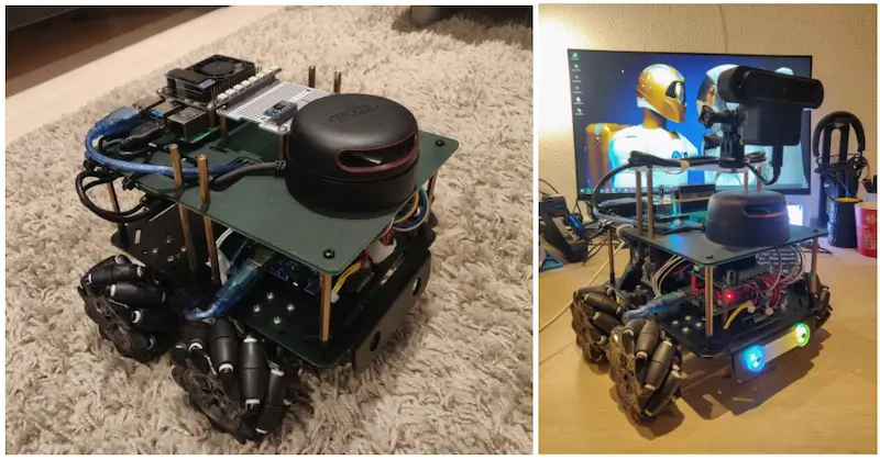 robot with LIDAR and camera