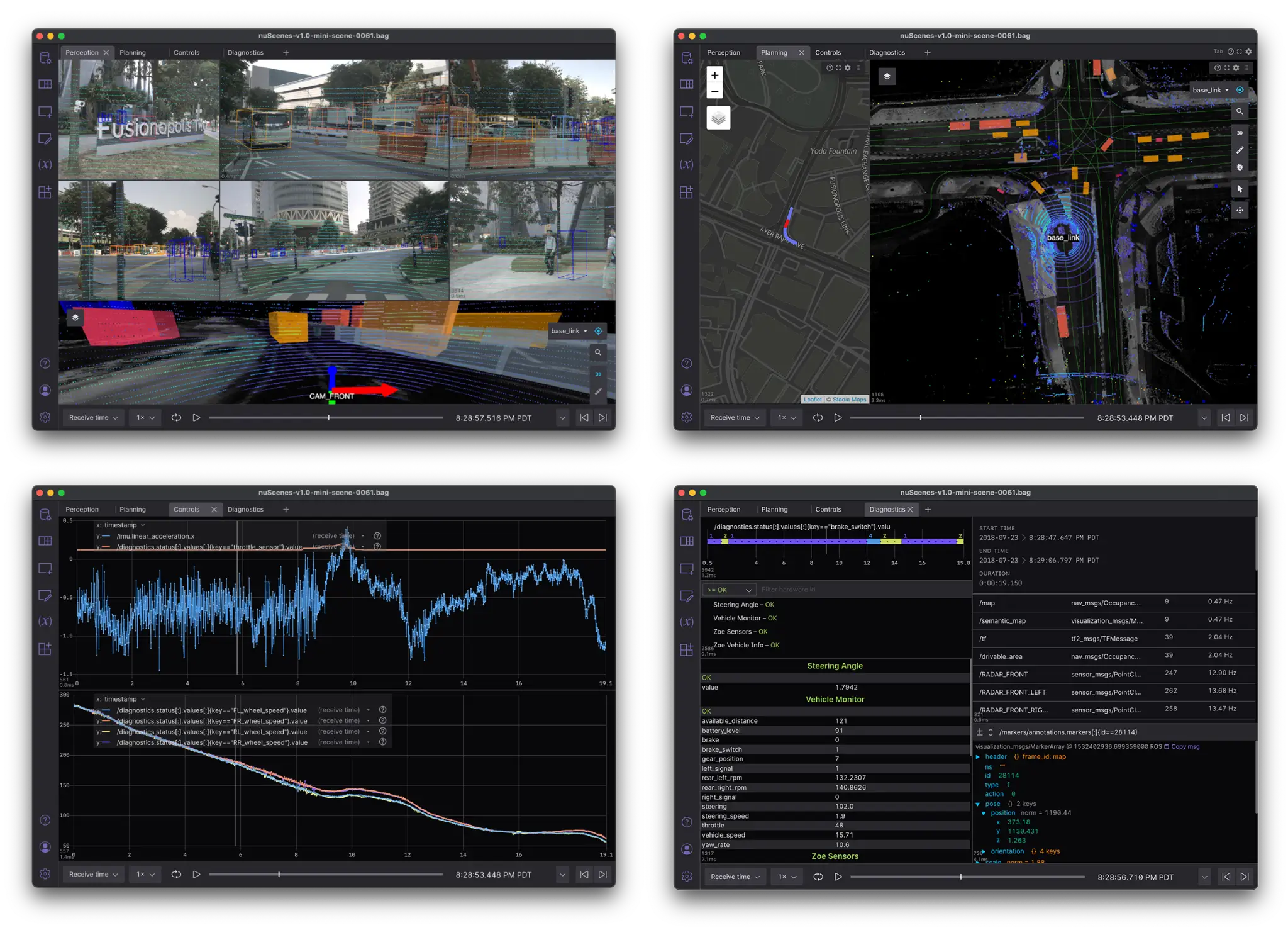 Visualizing nuScenes Data with Foxglove Studio