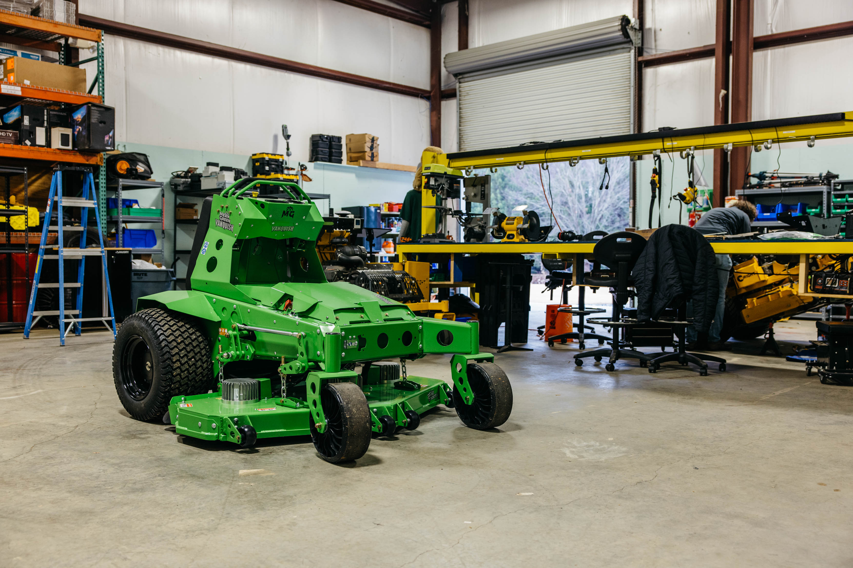 Greenzie mower in the lab