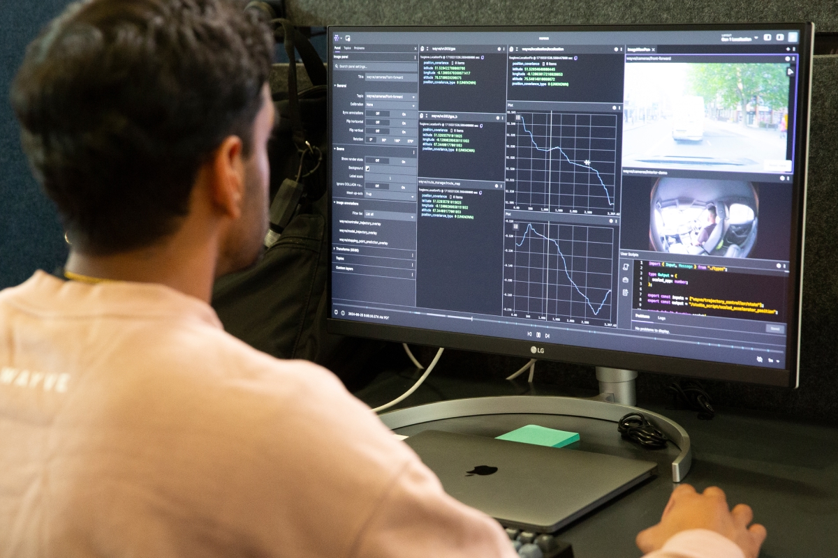 A Wayve engineer using Foxglove.