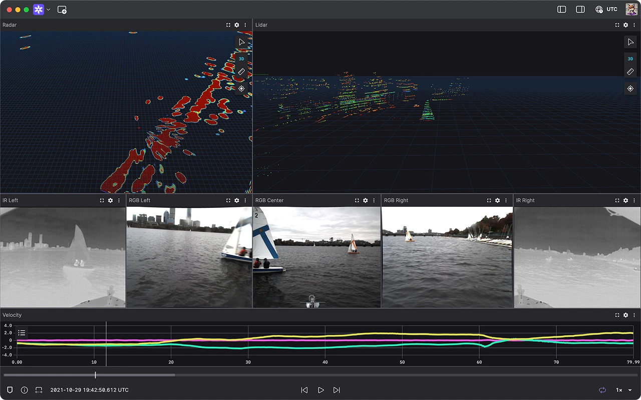 Autonomous surface vehicle data visualization in Foxglove