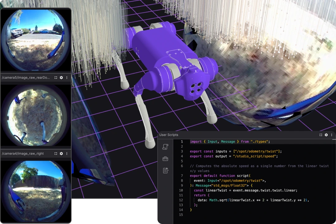 Connecting to quadruped robot data in Foxglove